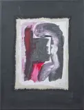 Petra Kremer-Horster, abstracte voorstelling, 1990, mixed media on canvas