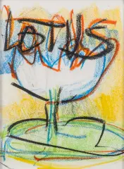 Rob Scholte, bloem, 2003, chalk on paper