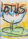 Rob Scholte, bloem, 2003, chalk on paper