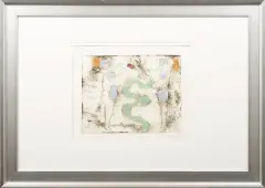 Anton Heyboer, Zwei Frauen willen sich lieben, color etching