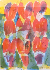 Jan Cremer, compositie met tulpen