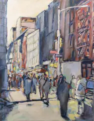 Marc Peters, winkelstraat, 2006, ' oil on canvas