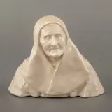 Gaston-Auguste Schweitzer, Untitled, ceramic bust of an old Breton woman