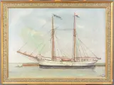 Hermannus Johannes Jozefus Conens, portret van zeilschip Catharina, oil on canvas