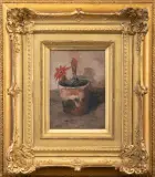 Pieter de Zwart, bloeiende cactus in pot, 1927, oil on plywood