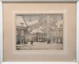 Jan Strube, Oud Breda, color lithograph
