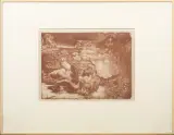 Willem van Leusden, gevallen putto, lithograph 15/30