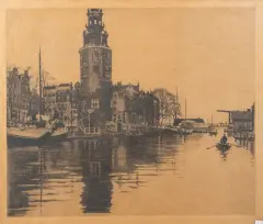 Willem Witsen, Oude Schans III te Amsterdam, etching no. 8