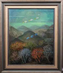 vissen tussen het koraal by Jo Kruider-Bouwman, 1967, sold Jul 2026
