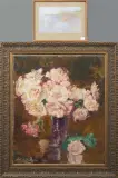 Saartje Hélène Enthoven, twee werken: bloemstilleven, oil on canvas