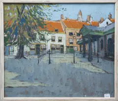 Alfons Josephus van Dijck, pleintje, 1936, watercolor