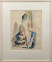 Nico Rypkema, naakt, watercolor on paper