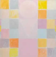 Nora van Lamsweerde, geometrische compositie in kleur, acrylic on canvas