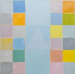 Nora van Lamsweerde, geometrische compositie in kleur, acrylic on canvas