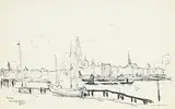 Henri Manguin, Anvers, 1925, encre sur papier