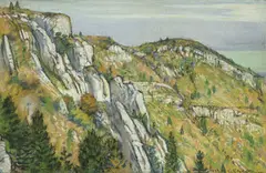 Charles l'Eplattenier, Rochers de la Tourne, 1922, pastel sur papier
