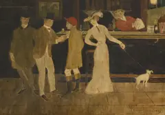 George Bottini, Le tuyau, 1902, aquarelle et crayon de graphite sur papier