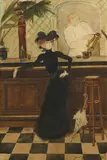 George Bottini, Elégante en noir au bar