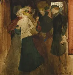 George Bottini, Elégantes, 1897, aquarelle et crayon de graphite sur papier