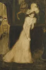 George Bottini, C ouloir de restaurant, 1899, aquarelle et crayon de graphite sur papier