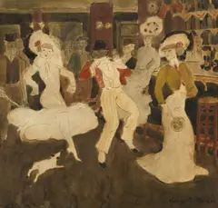 George Bottini, Danse dans un bar, 1903, aquarelle et crayon de graphite sur papier