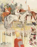 Claude Grosperrin, Le pesage, huile sur toile