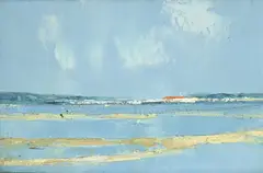 Jacques Cordier, Les Salins d'Hyères, 1969,huile sur toile