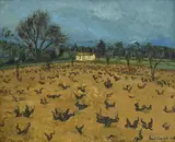 Christian Caillard, Vignes à St-Tropez, 1949, huile sur toile