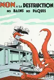 Exem, . "Non à la destruction des Bains des Pâquis", 1988, impression sérigraphiée