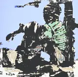 Armand Boua, En plein sciensage, 2017, acrylique et collage sur toile