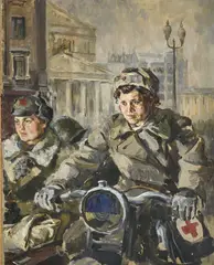 Boris A. Shatilov, Filles M.P.V.O, 1942, huile sur toile