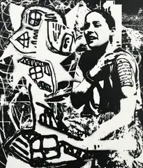 David Ratcliff, Soldier Portrait Female Inverted, 2008, peinture aérosol sur toile