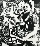 David Ratcliff, Soldier Portrait Female Inverted, 2008, peinture aérosol sur toile