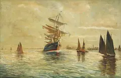 Jan Vincken, Marine, huile sur toile
