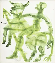 Barthélémy Toguo, Sans titre, 2017, aquarelle sur papier