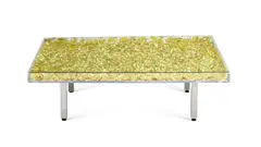 Yves Klein, Table d'Or, technique mixte (plexiglas, piètement en métal et feuille d'or)
