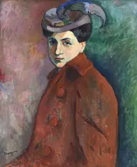 Henri Manguin, La femme au carrick, Jeanne, 1964, huile sur toile