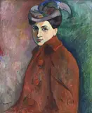 Henri Manguin, La femme au carrick, Jeanne, 1964, huile sur toile