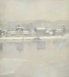 Daniel Ihly, En rade de Genève, 1905, huile sur bois