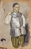 Ferdinand Hodler, Etude pour la bataille de Marignan, huile sur papier montée sur carton