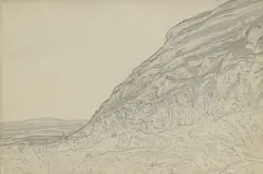 Alexandre Perrier, Paysage près Salève, crayon sur papier