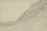 Alexandre Perrier, Paysage près Salève, crayon sur papier