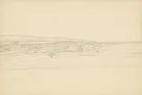 Alexandre Perrier, Paysage près Salève, crayon sur papier