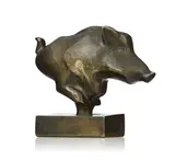 Robert Hainard, Sanglier, sculpture en bronze
