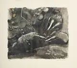 Robert Hainard, Blaireaux, mâle et deux jeunes