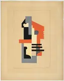 Gustave Buchet, Composition, gouache sur papier