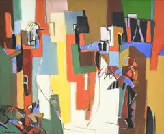 Jean Chevolleau, Péniscola, 1978, huile sur toile