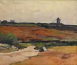 Émile Bressler, Le Moulin à vent, huile sur toile