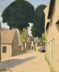 Marius Borgeaud, Village en Bretagne (Le Faouët), 1993, 1922,huile sur toile
