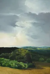 Kurt von Ballmoos, En Toscane, 1993, huile sur toile